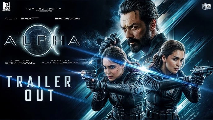 Poster of Netflix movie Alpha 2025, sci-fi action thriller starring alia bhatt releasing in December.