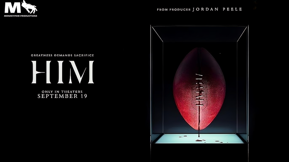 Jordan Peele’s Him movie poster from upcoming horror movies 2025