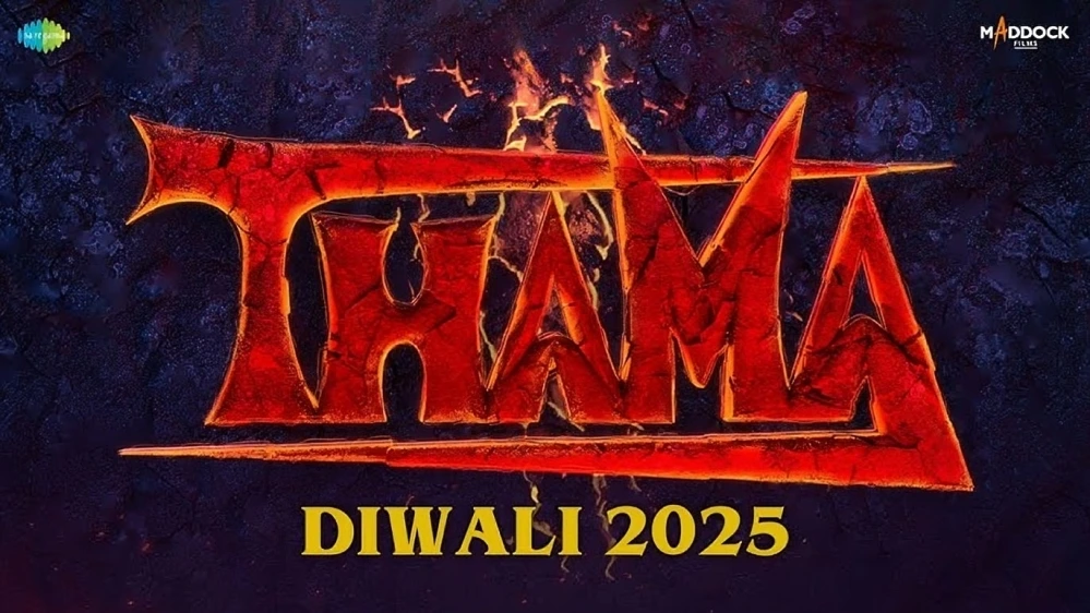 Thama Bollywood horror vampire movie poster from upcoming horror movies 2025